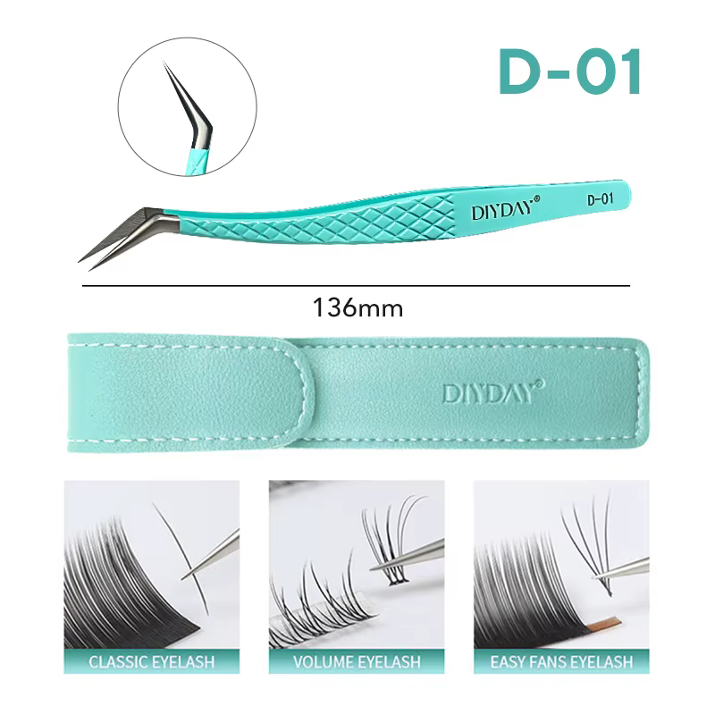 DIYDAY – pincettes antidérapantes, pointe en Fiber haute densité pour Extensions de cils et sourcils