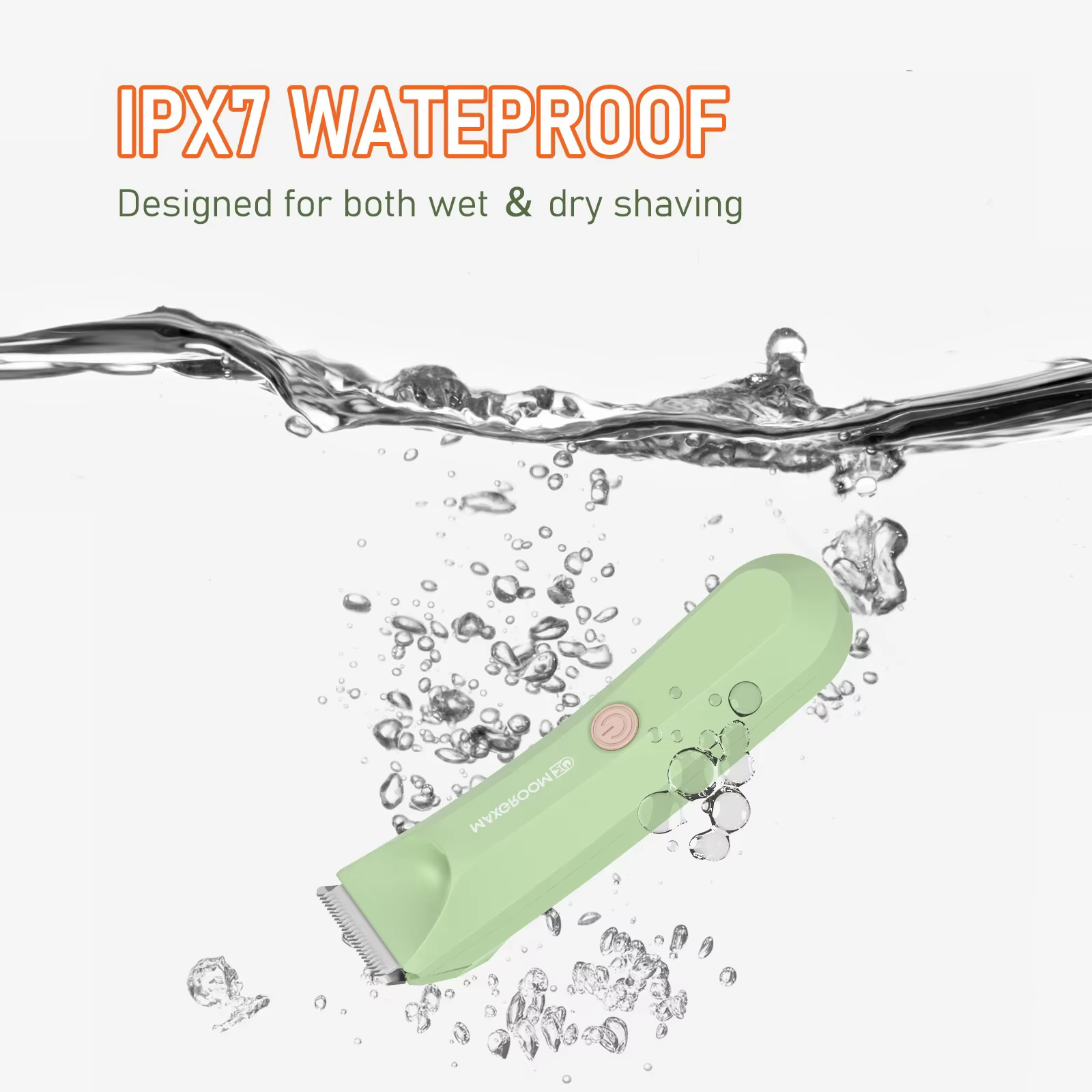 Tondeuse corporelle MAXGROOM pour hommes, tondeuse pour les parties intimes, lame en céramique rempl
