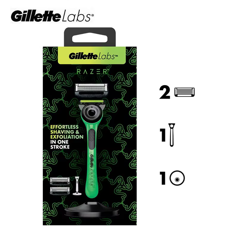 Gillette Labs Razer-Rasoir co-marqué série Aurora d'avant disc, 5 couches de lame avec barre expansi