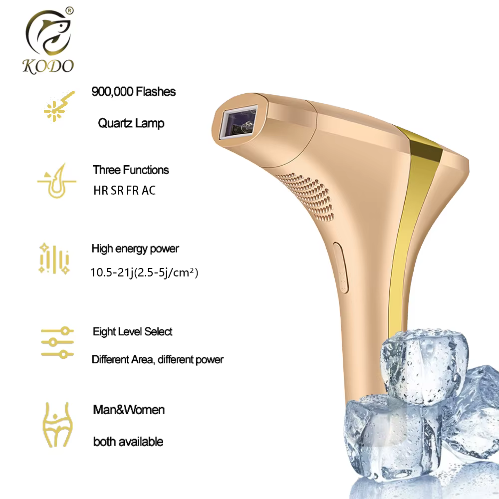 KODO 2026 Épilateur laser à glace haut de gamme personnalisable, épilation permanente IPL indolore, 