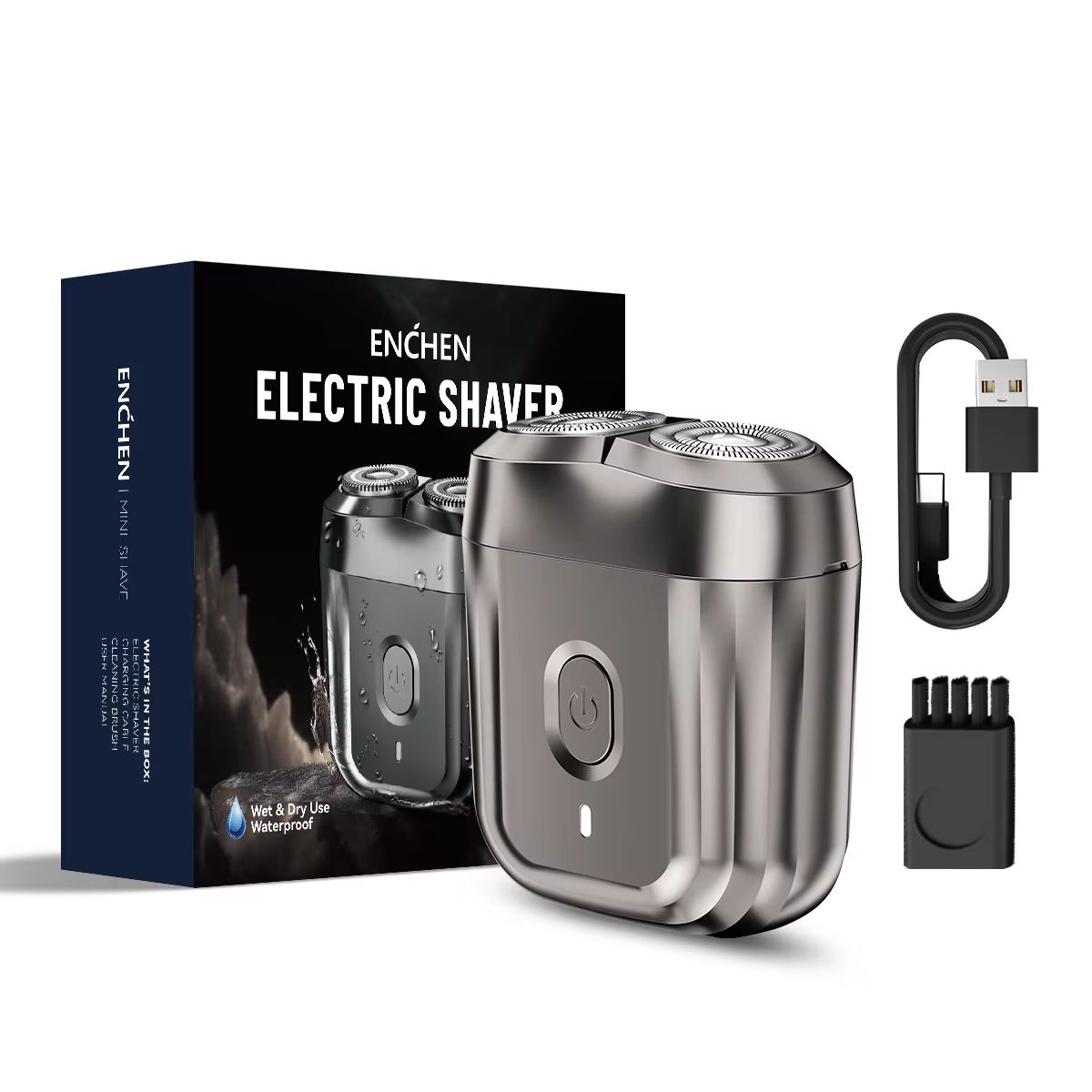 ENCHEN Mini6 têtes flexibles à 2 directions rasoir électrique 100% étanche jusqu'à 60 minutes de ras