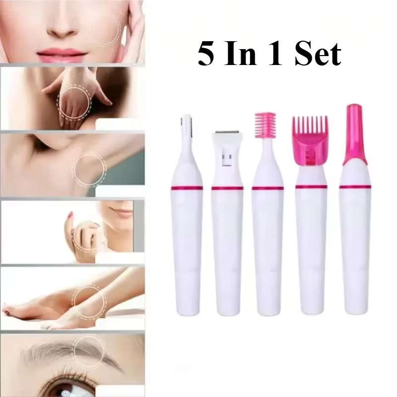 5 en 1 ensemble femmes épilateur femme rasoir de sourcils dame rasoir épilation rasoir Machine visag