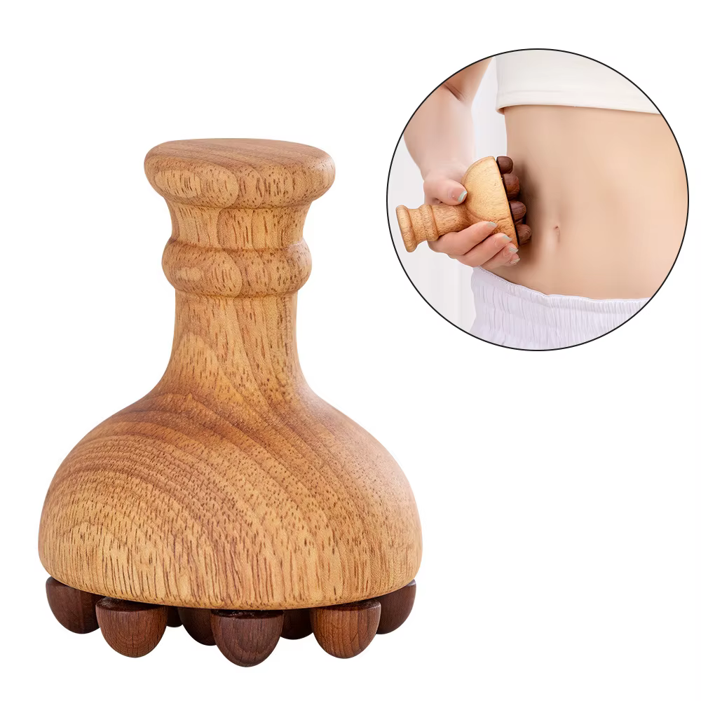 Outils de massage thérapeutique |   Masseur en bois en forme de champignon |   Masseur de drainage l