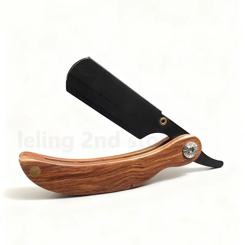 Mini rasoir de rasage pour homme, petit rasoir à manche en bois, rasoir de barbier portable, outil d