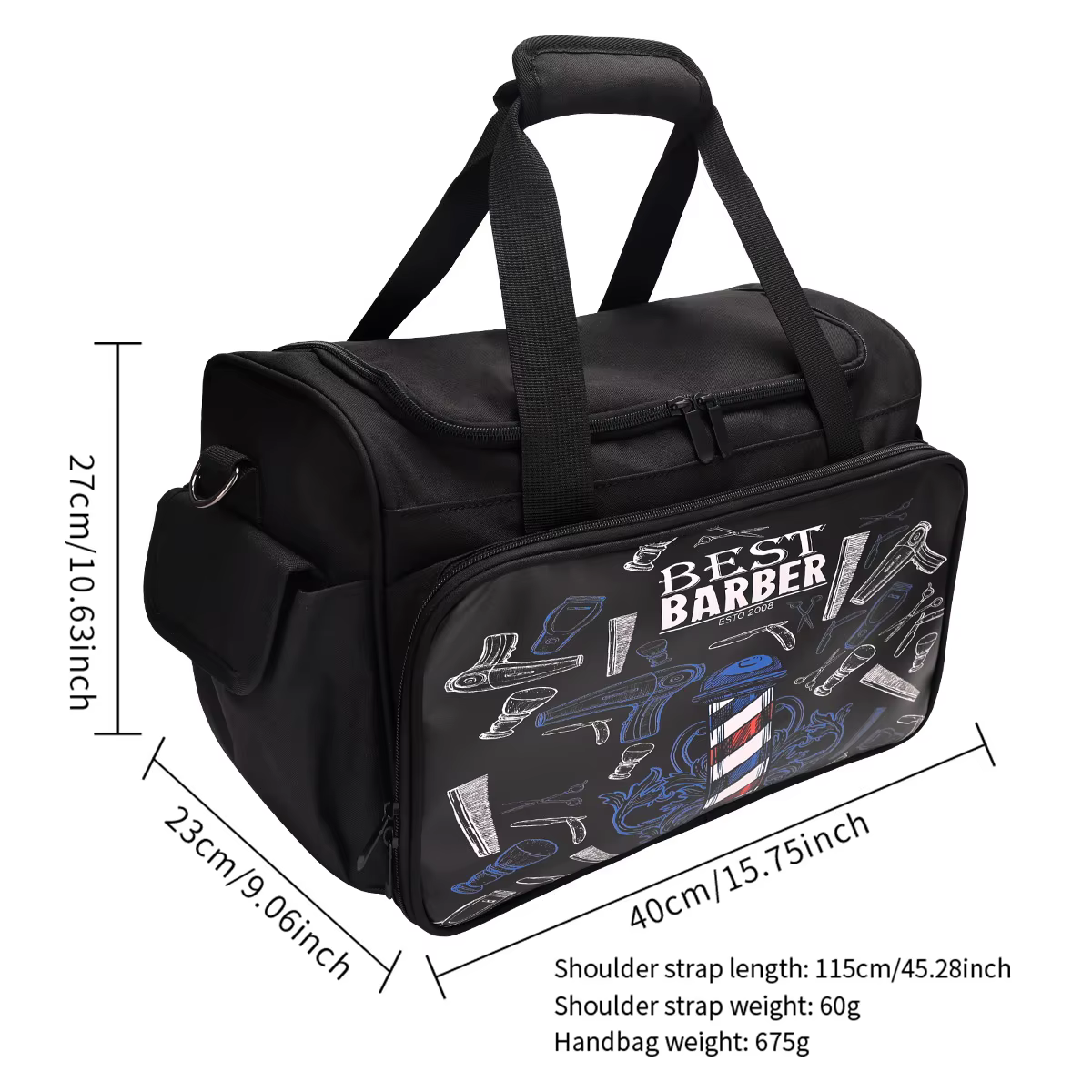 Sac de barbier étanche, trousse de toilette cosmétique, pochette multicouche organisée, idéale pour