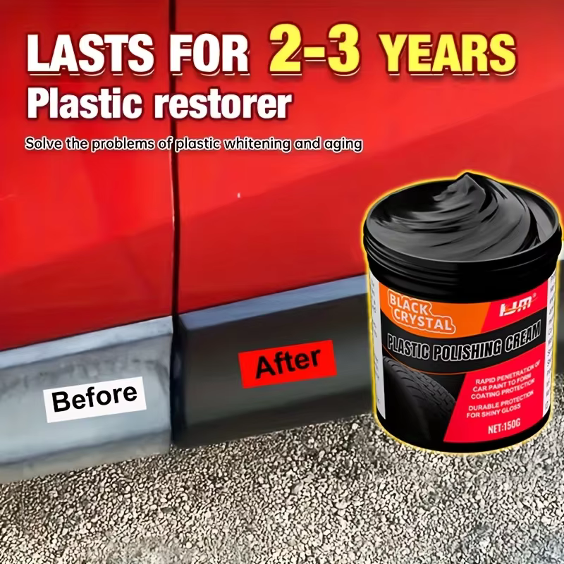 Pâte de réparation pour plastique et caoutchouc, 150g, vernis cristal noir pour rayures de voiture, 