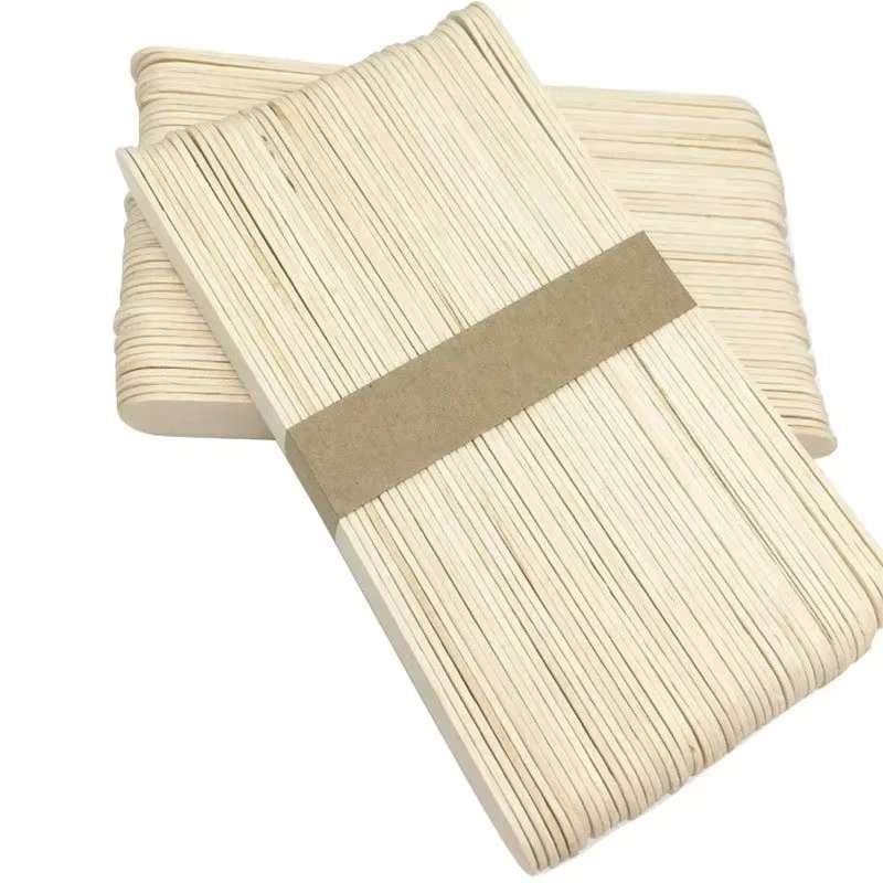Lot de 5 bâtonnets applicateurs de cire, grands applicateurs en bois larges pour cire en grains, spa