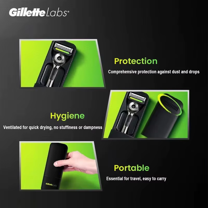 Gillette Labs rasoir boîte de voyage Portable rasoir étui de voyage anti-poussière résistant aux chu