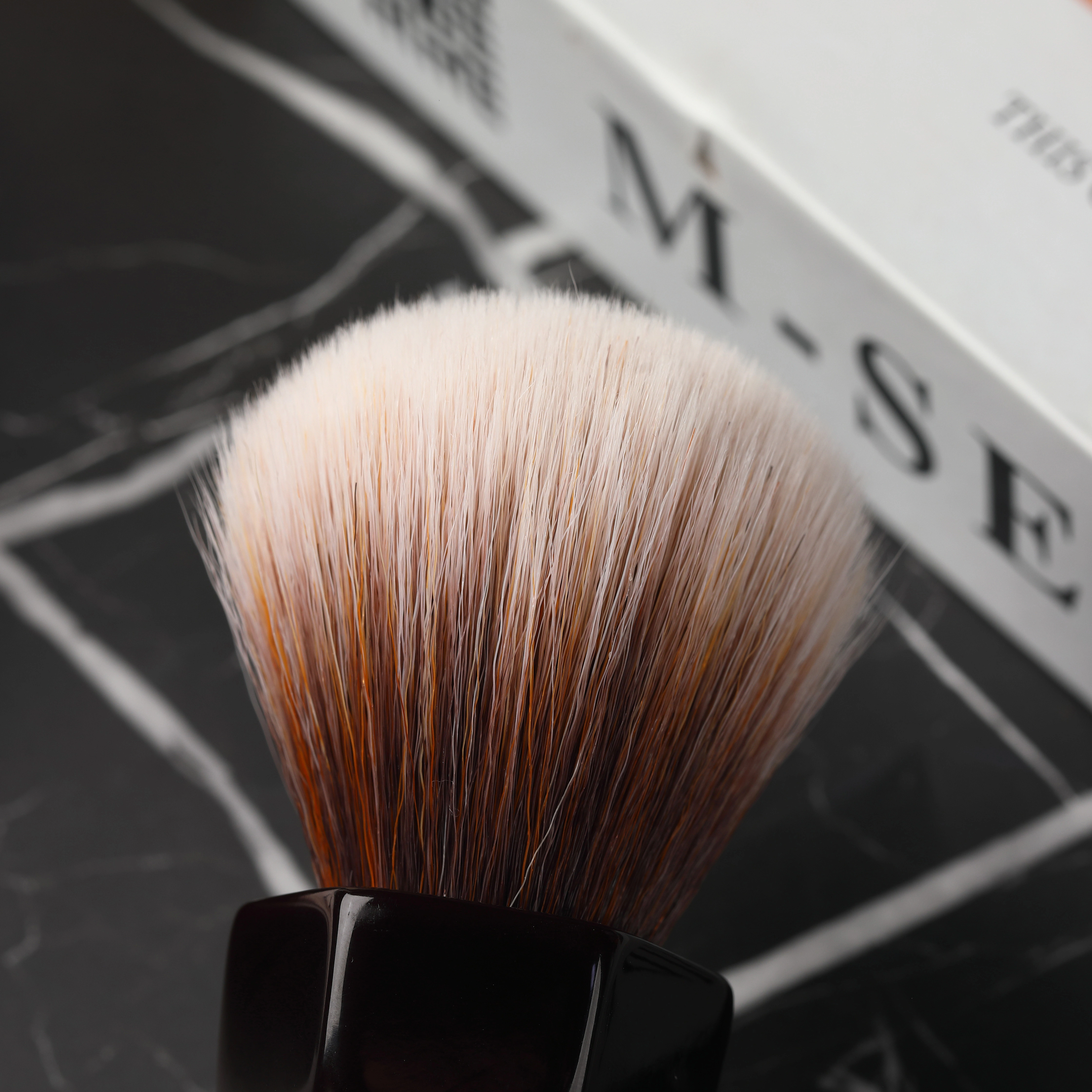 YAQI-Barbe à cheveux synthétiques Moka Express, 24mm, blaireau de rasage pour hommes
