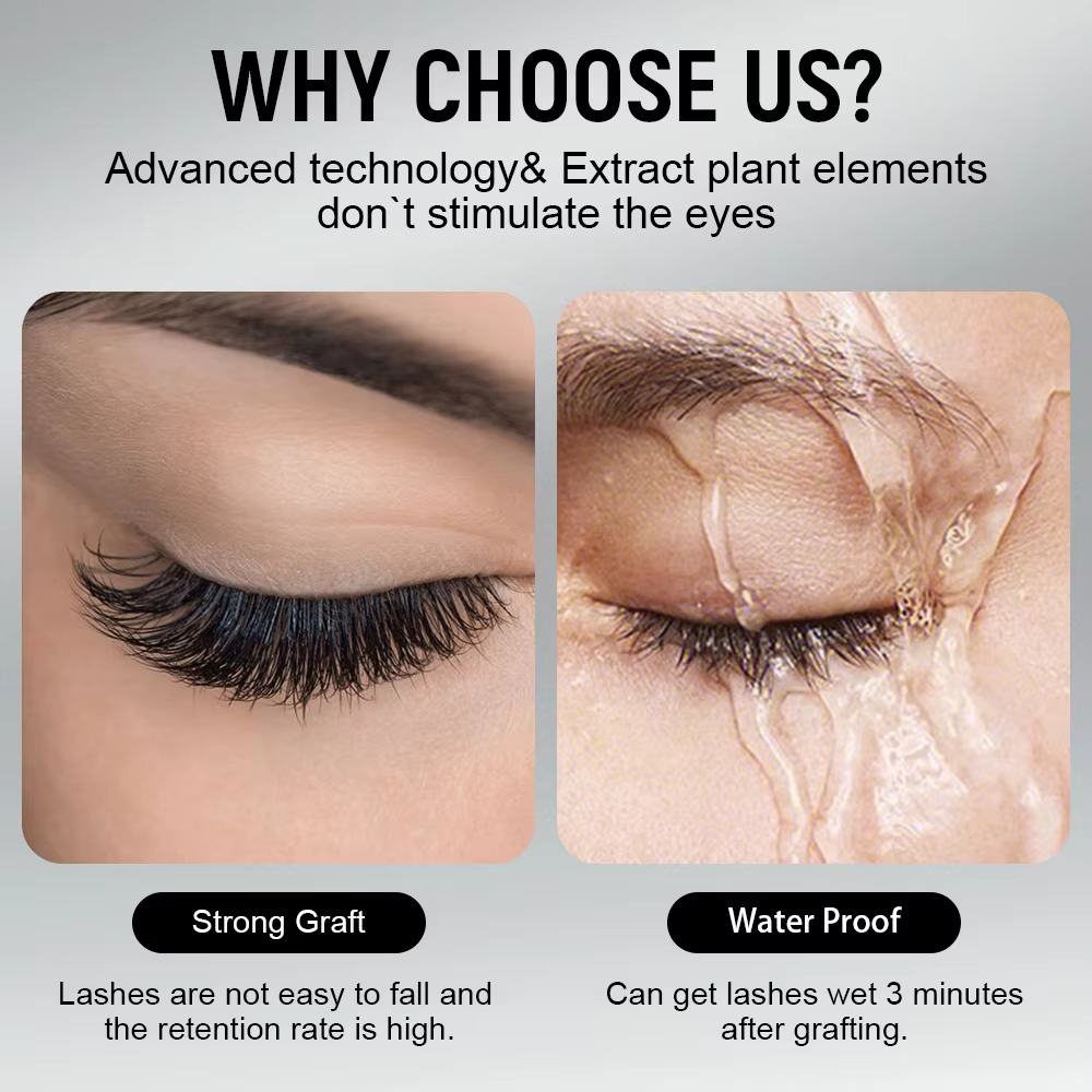 Gollee colle à cils 0.5s séchage rapide faible humidité colle d'extension de cils noir hypoallergéni