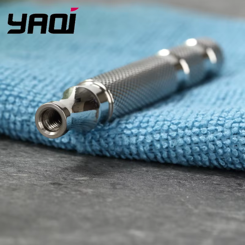 Manche de rasoir YAQI poli en acier inoxydable 303, manche de rasoir de sécurité pour homme
