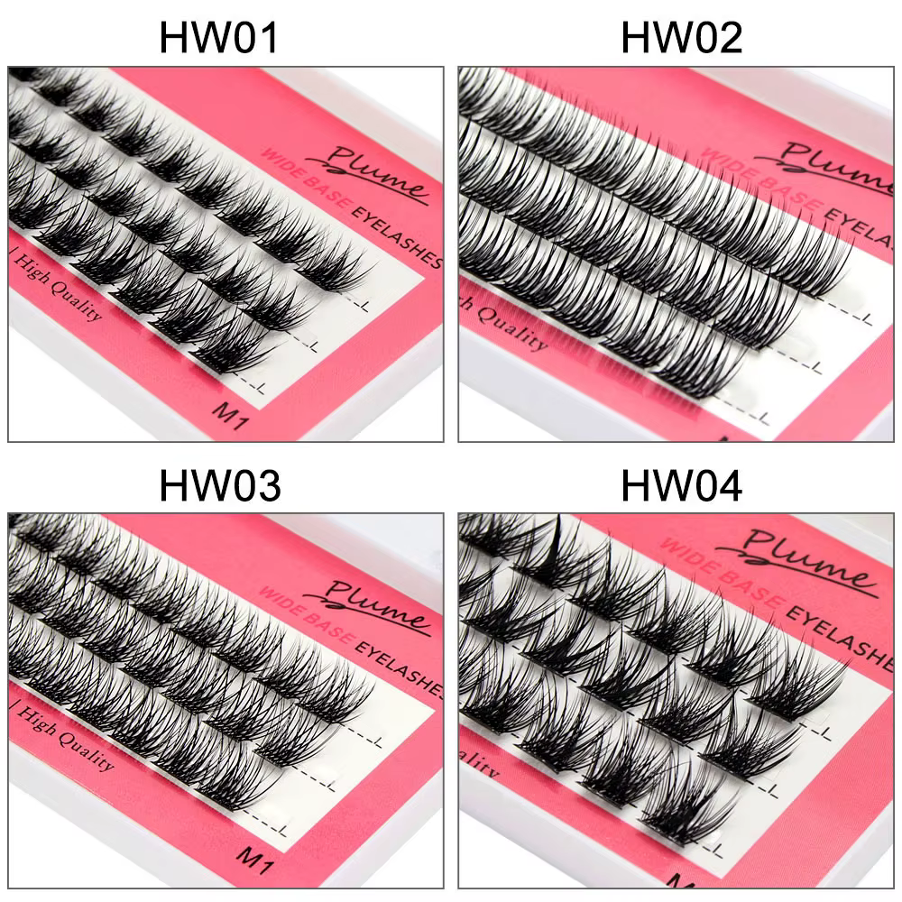 Moonlily 3D Extensions de cils en soie lâche segmenté bricolage grappe faux cils Super doux Style na