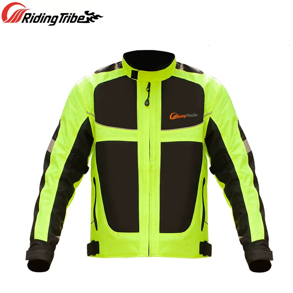 Veste de moto respirante pour hommes et femmes, manteau d'équitation de nuit à haute visibilité avec