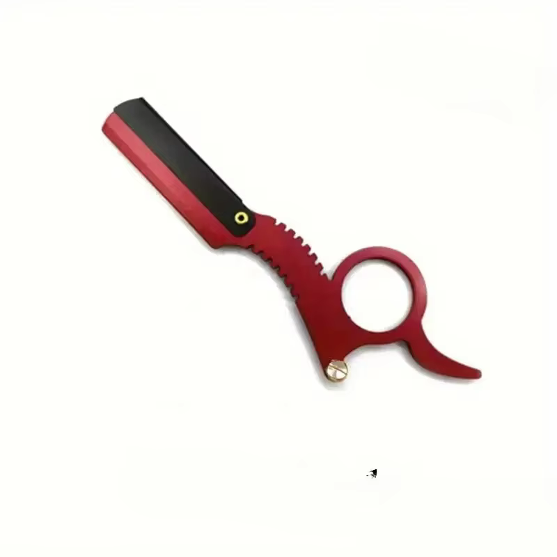 Rasoir classique en acier inoxydable, pour pouce, Double bord, coupe de cheveux, tête chauve, façonn