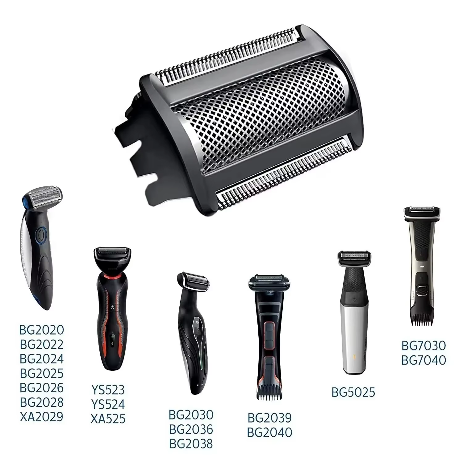Tête de rechange en aluminium pour Philips Norelco, lame de corps de toiletteur, divdrums, BG7040, B