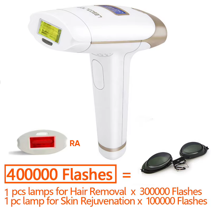 Épilateur laser Lescolton 2-en-1 pour l'épilation et le rajeunissement, lampe remplaçable pour femme