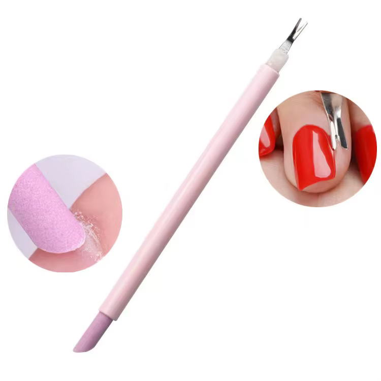 Tondeuse à double tête en acier inoxydable avec poussoir, outil de pédicure, enlève la peau, nail ar
