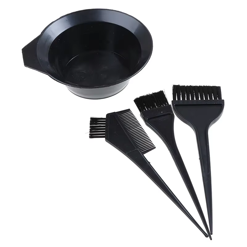 Kit de coloration capillaire 4 pièces, pinceau pour teinture capillaire, outils pour kit de colorati