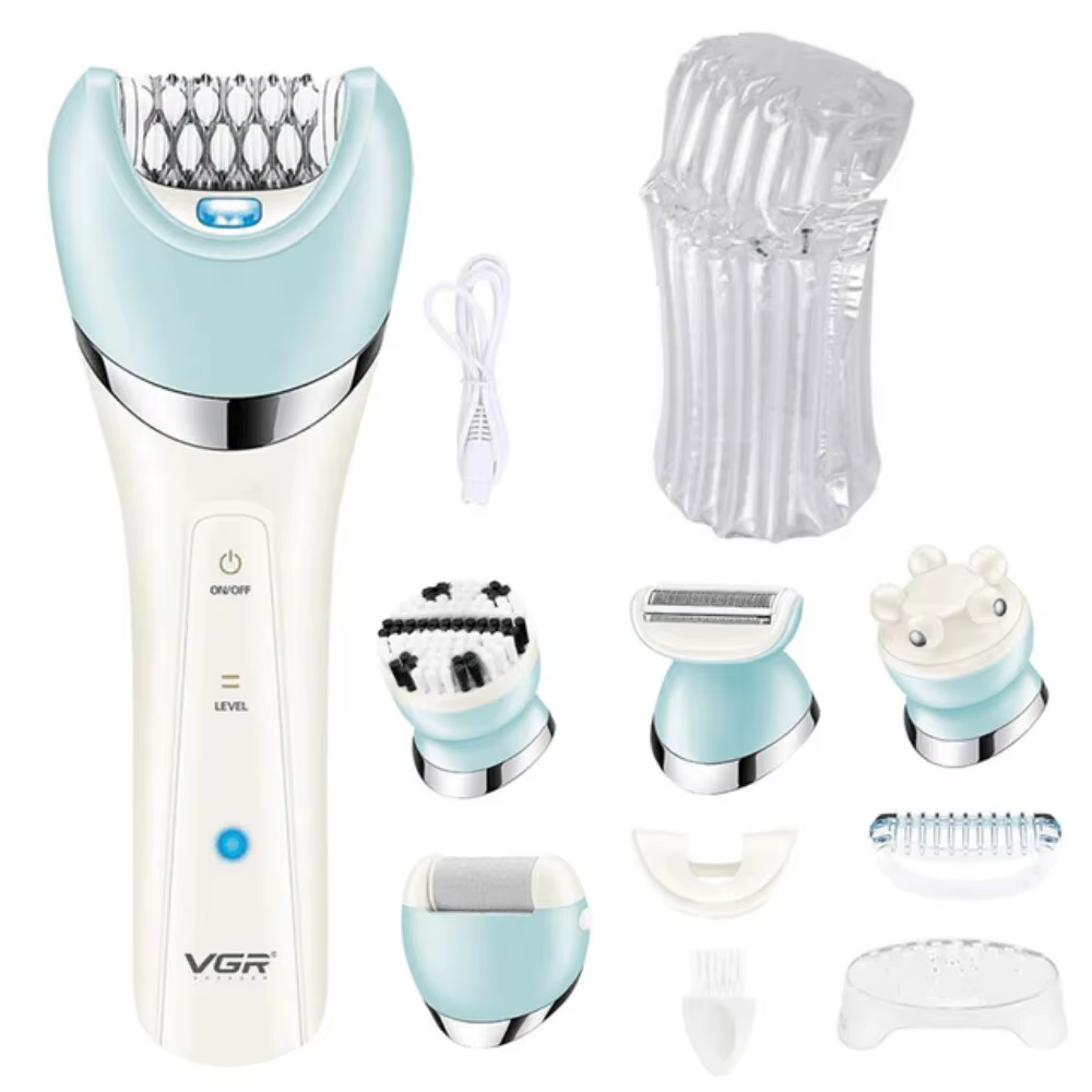VgazEpilator 5 en 1 Müntri Femmes Épilateur Femme Rasoir Jambe Corps Épilateur Dame Bikini Tondeuse