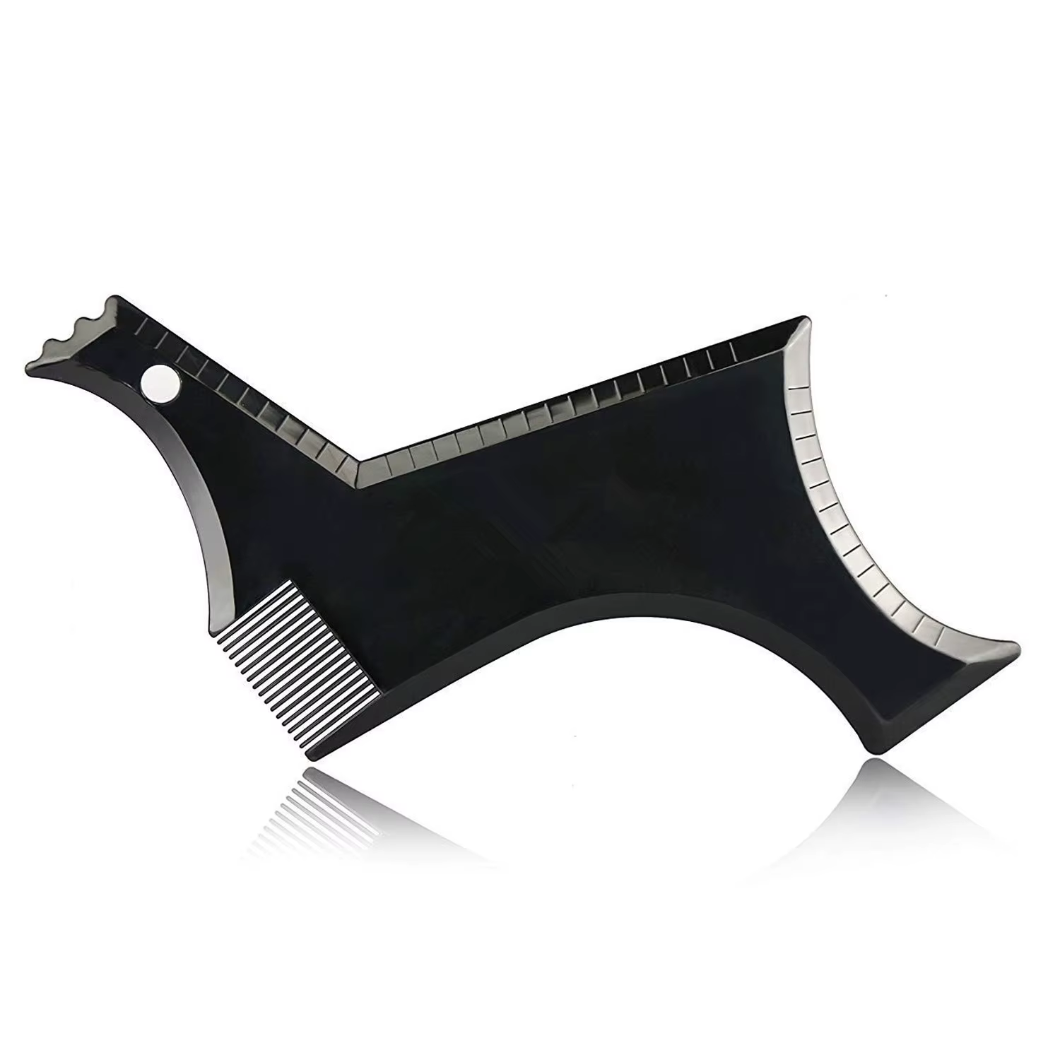 Peigne coiffant pour barbe, règle transparente pour soins pour hommes, favoris, garniture de barbe, 