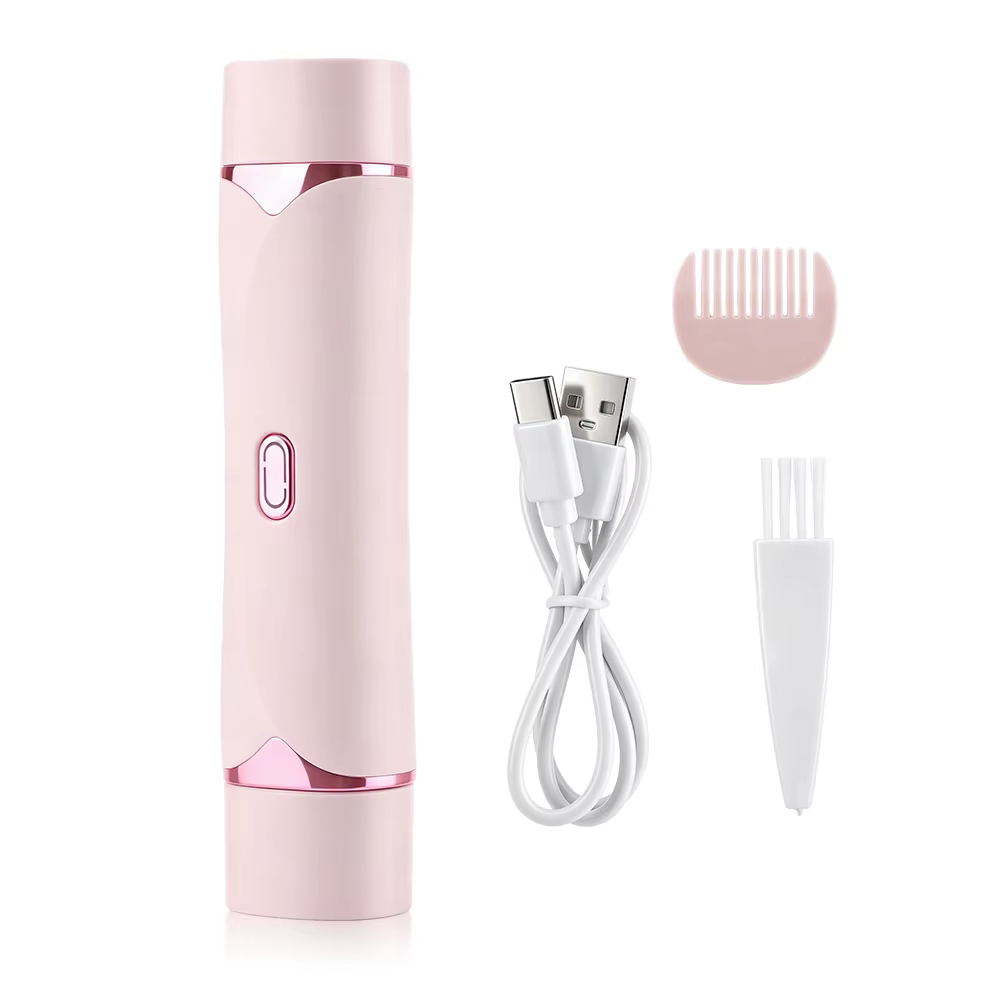 Rasoir électrique double tête 2 en 1 pour femmes, rasoirs à cheveux imperméables pour usage humide e