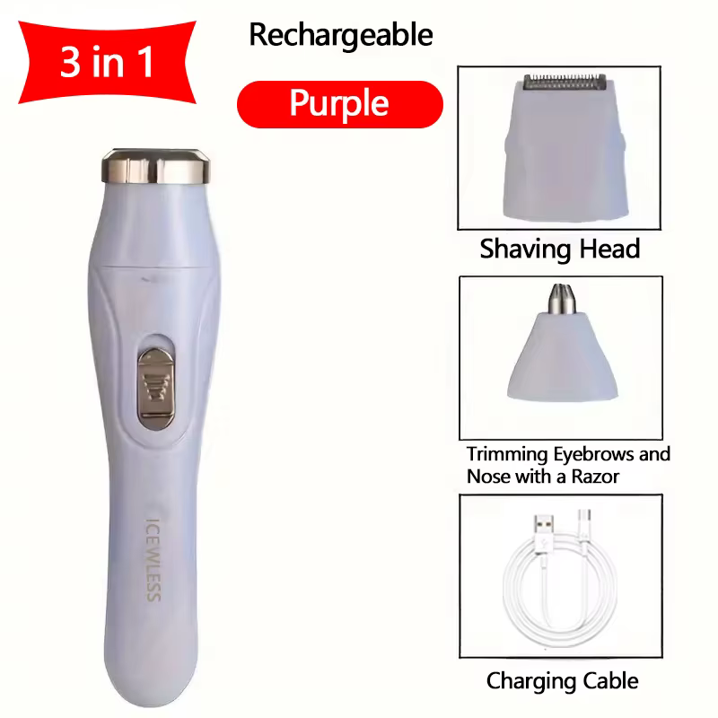 Rasoir électrique sans fil pour femmes, étanche, indolore, pour Bikini, corps, jambes, visage, aisse