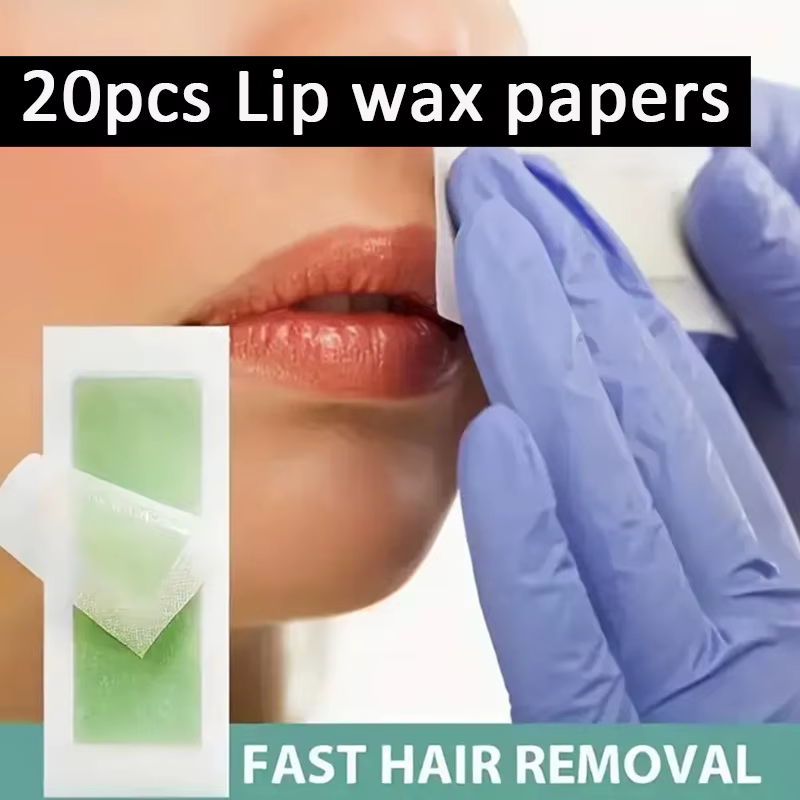 Bandes de cire dépilatoires en papier pour lèvres, jambes, corps, visage – Outils d'épilation de hau