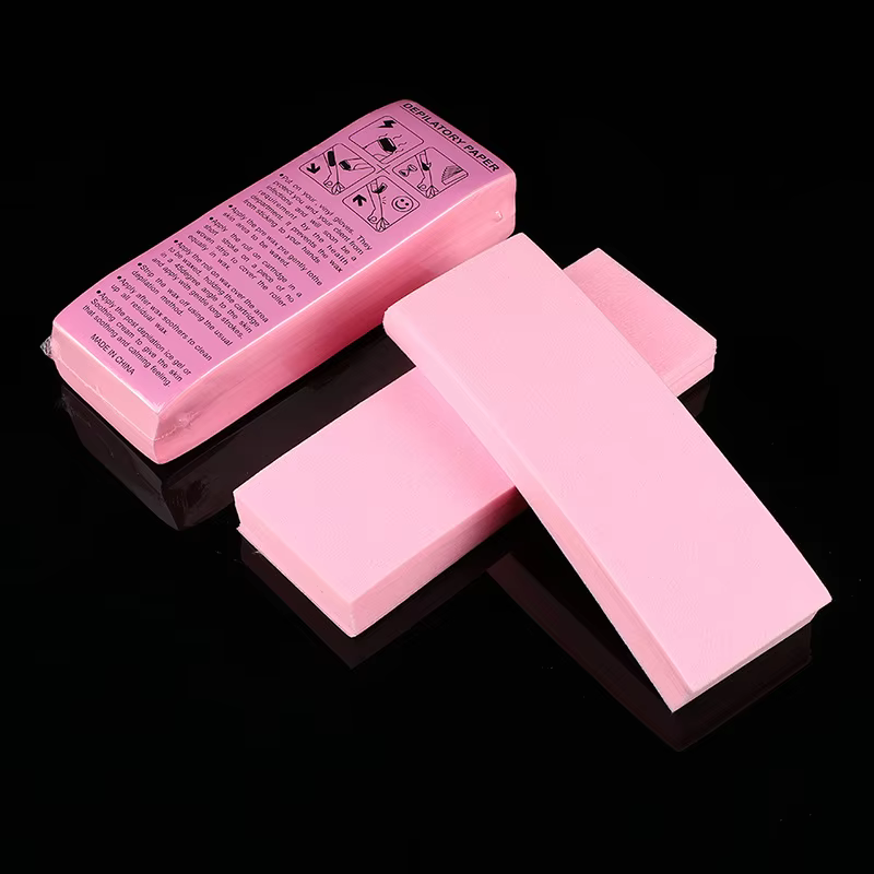 3 couleurs 100 pcs/pack épilation non tissé corps tissu cheveux enlever cire rouleaux de papier épil