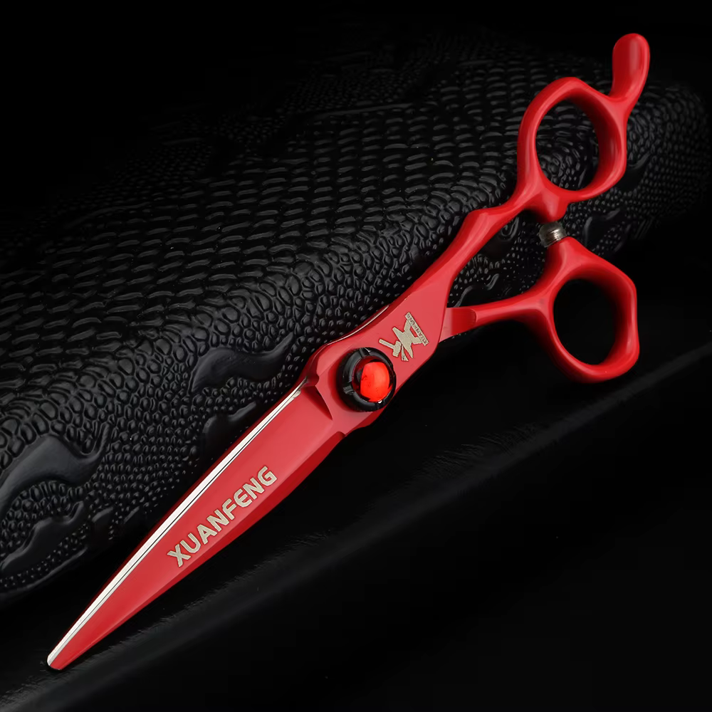 XUANFENG – ciseaux à cheveux rubis de 6 pouces, ciseaux de coupe et ciseaux amincissants entièrement