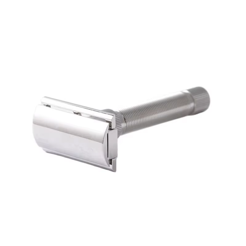 Rasoir de sécurité YAQI Razzo Rocket 2026 pour hommes, manche en aluminium couleur chrome, outil de 