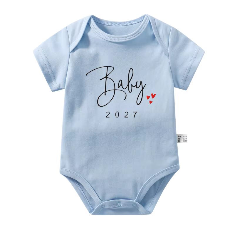 Combinaison pour bébé drôle et amusante pour révéler la grossesse, annonce de naissance 2027, tenue 