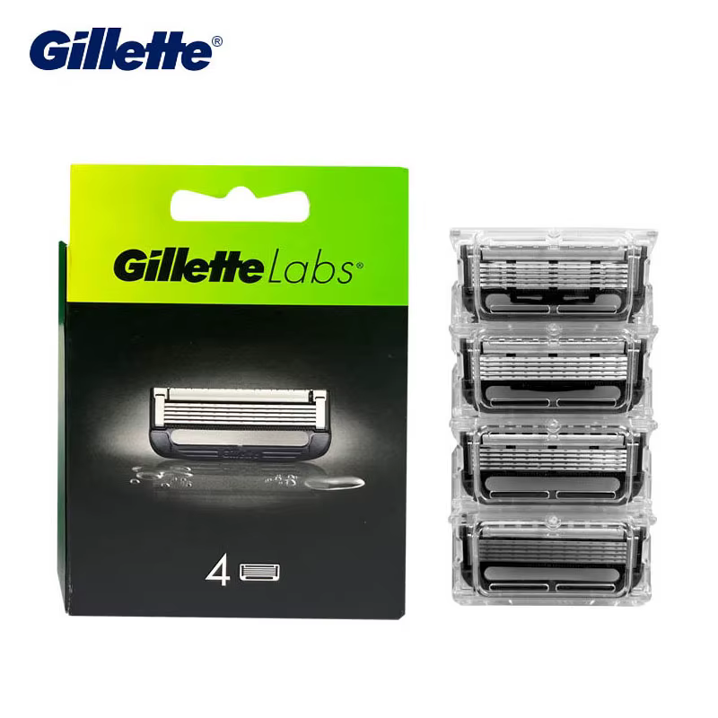 Gillette Labs Recharges de lames de rasoir pour hommes compatibles avec les poignées de rasoirs Gill