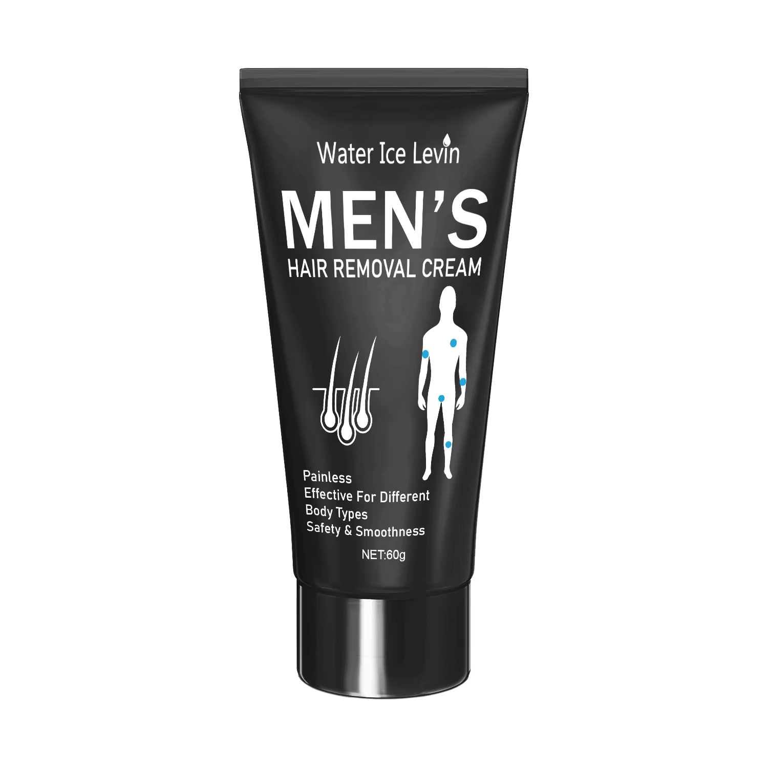 Crème dépilatoire 60g pour hommes et femmes, indolore, rapide, complètement lisse et rafraîchissante
