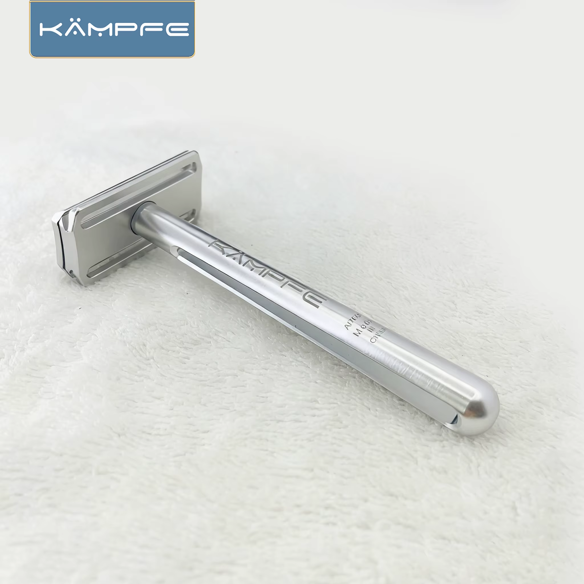 Rasoir de voyage léger et sûr KAMPFE à double tranchant, en aluminium usiné CNC, cadeau pour homme