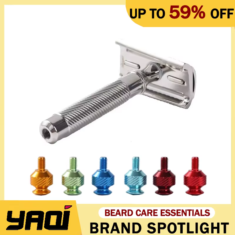 Yaqi Slant 37 acier inoxydable léger 1.00mm lame écart rasoir de sécurité pour hommes 73MM longueur