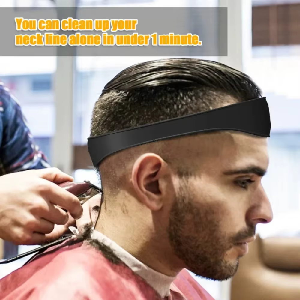 Bande de sauna incurvée en silicone pour la coupe des cheveux à la maison, modèle de rasage, guide d