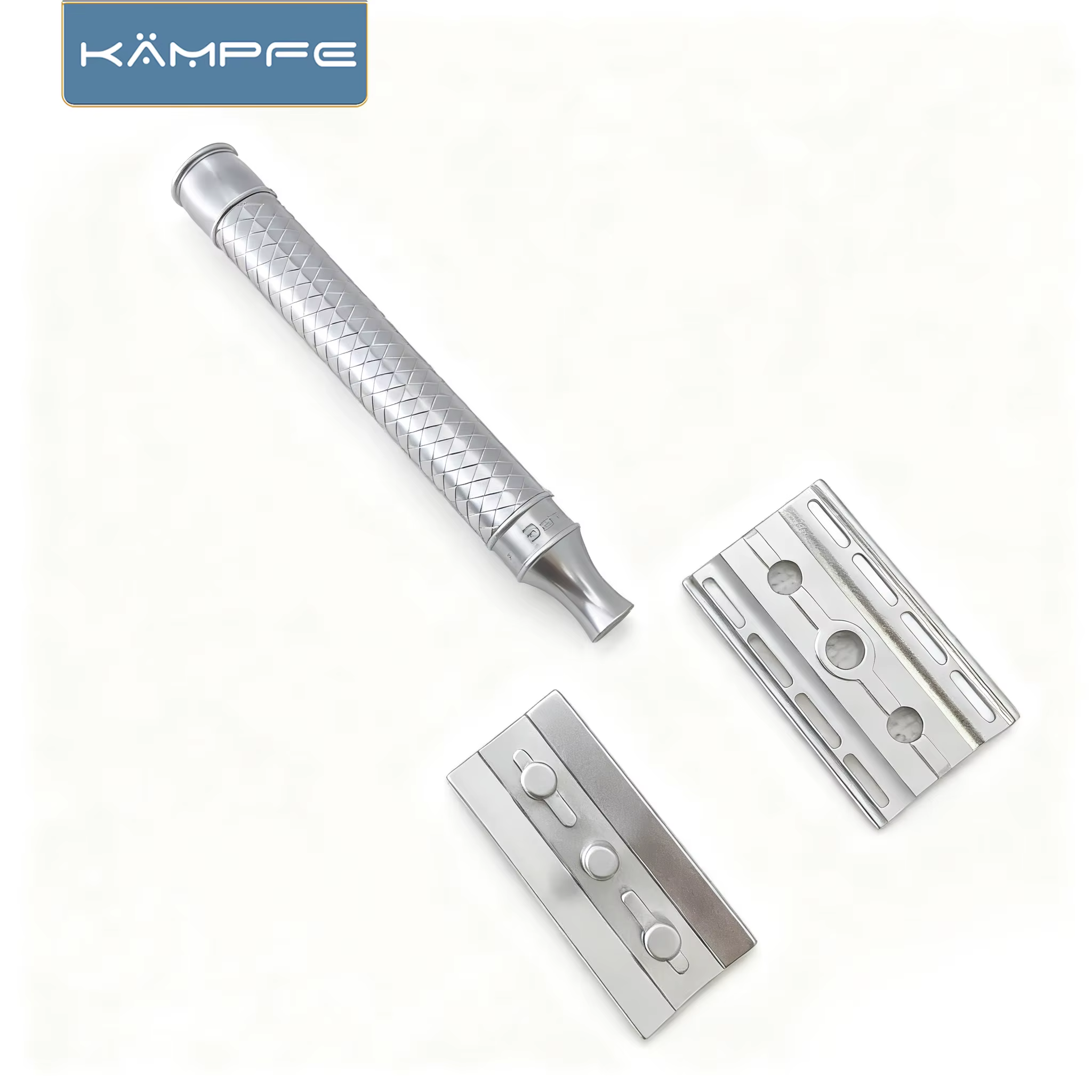 Rasoir de sécurité à double tranchant KAMPFE pour hommes, manche en aluminium, meilleur rasoir, cade