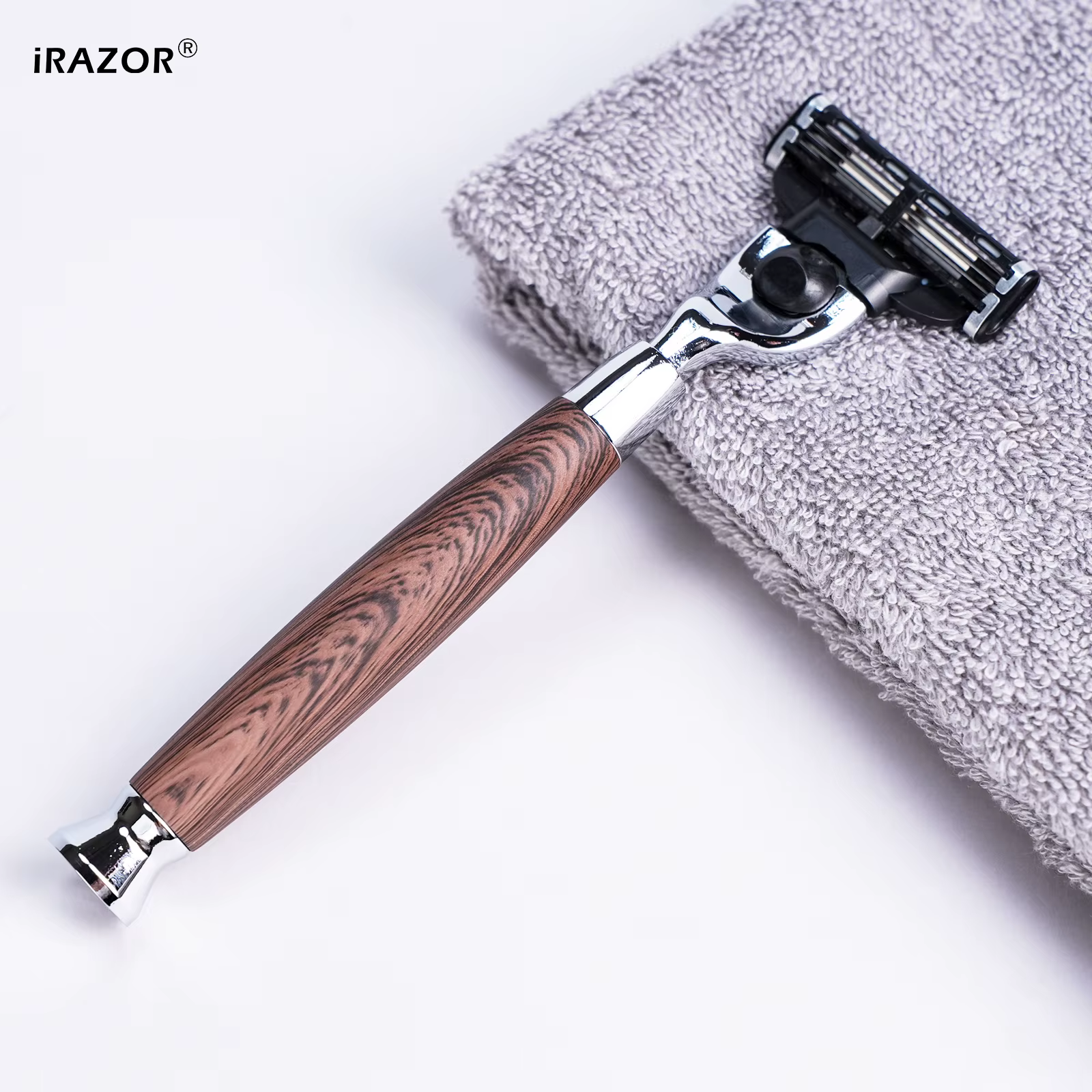 Rasoir classique iRAZOR à grain de bois