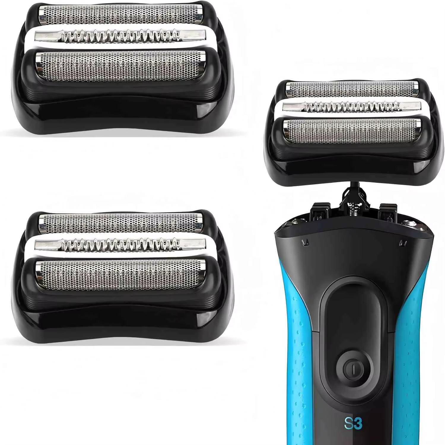 Nouvelle tête de remplacement 32B compatible avec les rasoirs électriques Braun Series 3 3000s 3010s 3020s 3030s 300s 301s 310s 320s 330s