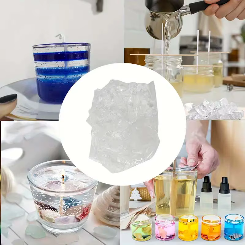 Cire gelée transparente 50g/100g/200g, pour la fabrication de bougies DIY, cire Gel pour bougies parfumées et fournitures d'artisanat de bijoux
