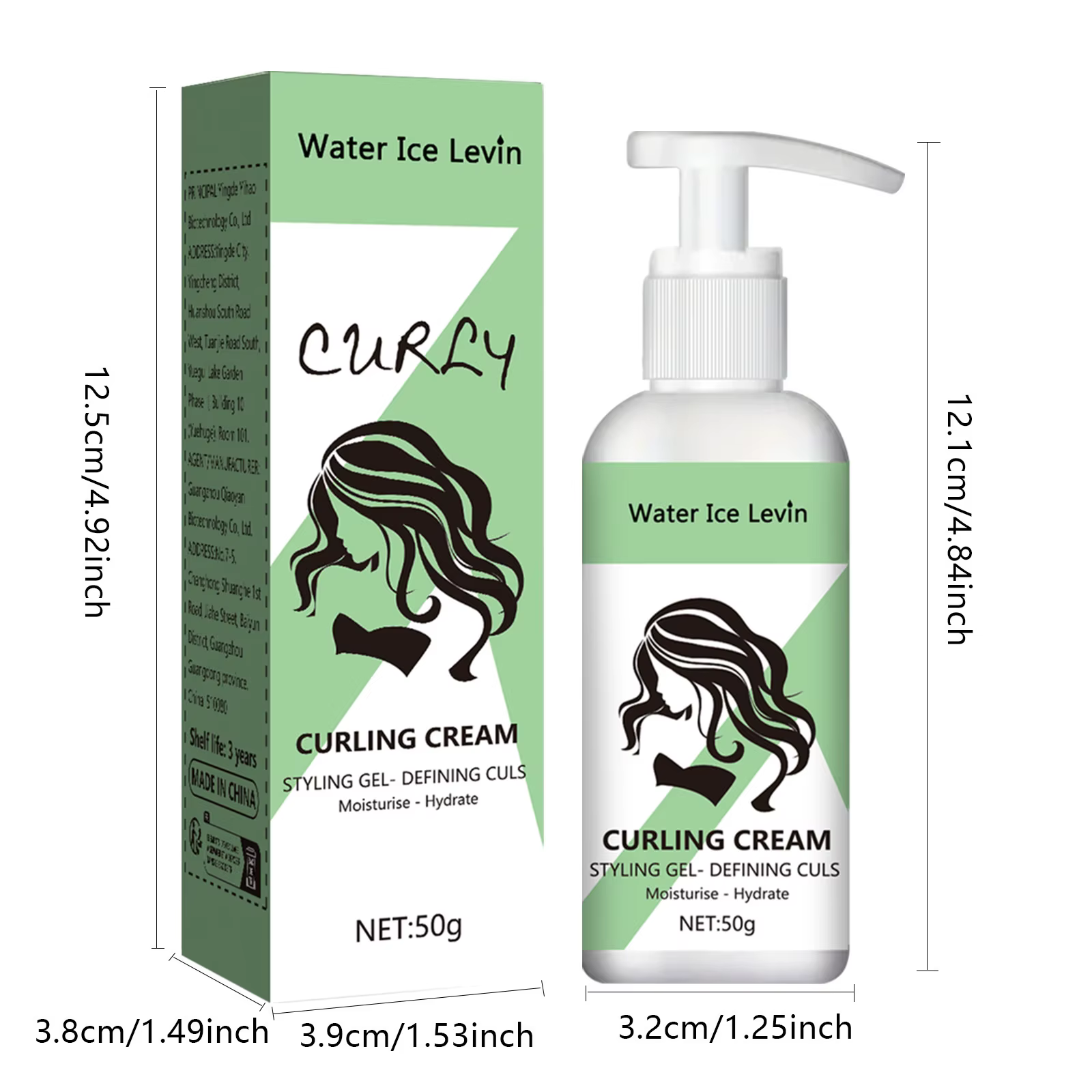 Crème hydratante pour cheveux bouclés, conditionneur pour l'élasticité des cheveux bouclés, neutre, adapté à tous les types de cheveux
