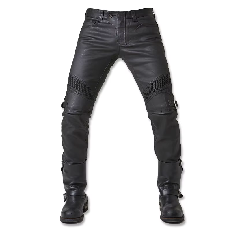 Pantalon de moto avec revêtement ciré à l'huile coupe-vent, jean vintage pour moto Rbike