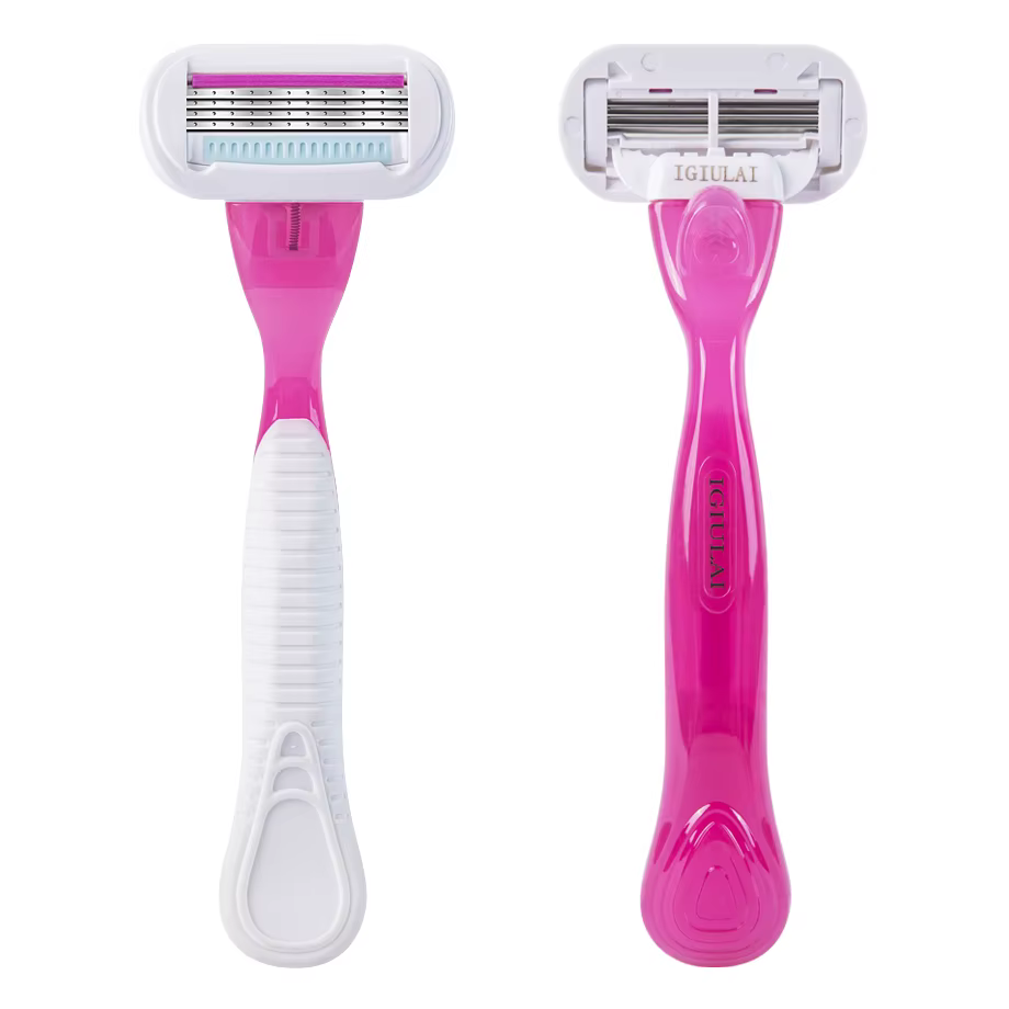 (1 poignée + 11 lames) lame de rasoir de sécurité de qualité femmes beauté Bikini épilation ensemble de rasage têtes de