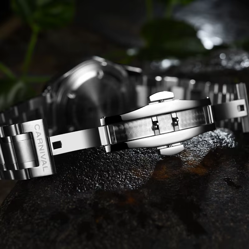 CARNAVAL-Montre de marque de luxe pour hommes, montres-bracelets étanches à quartz en acier inoxydable solide, horloge pour hommes, Reloj zones bre