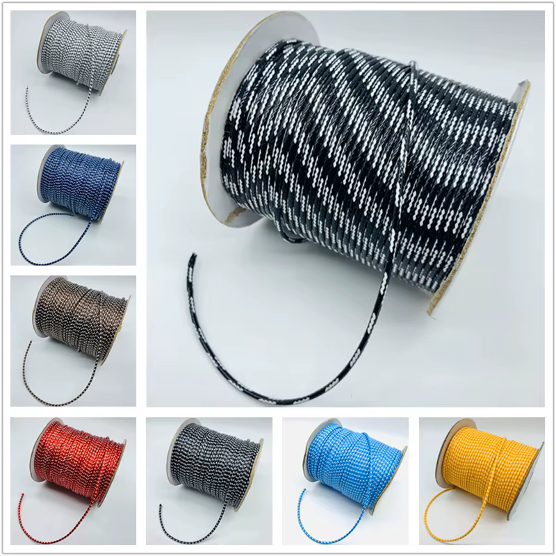 5 mètres/lot 2mm cordon ciré corde cordon Bracelet tressé Strin collier corde pour la fabrication de bijoux bricolage Shamballa corde