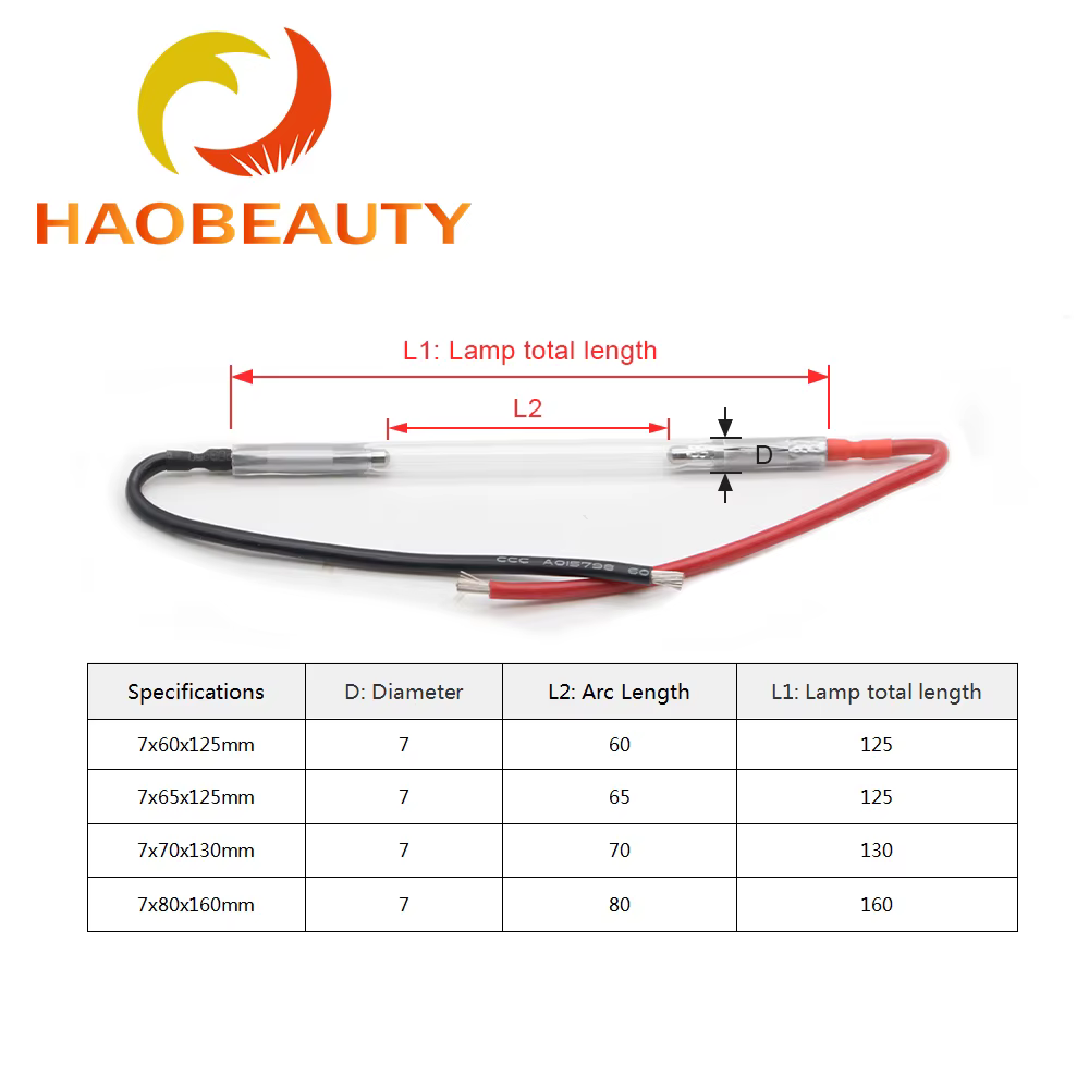 Équipement de beauté Laser lampe au xénon 7x65x130mm OPT épilation IPL Photon rajeunissement de la peau taches de rousseur accessoires de Machine à sourcils
