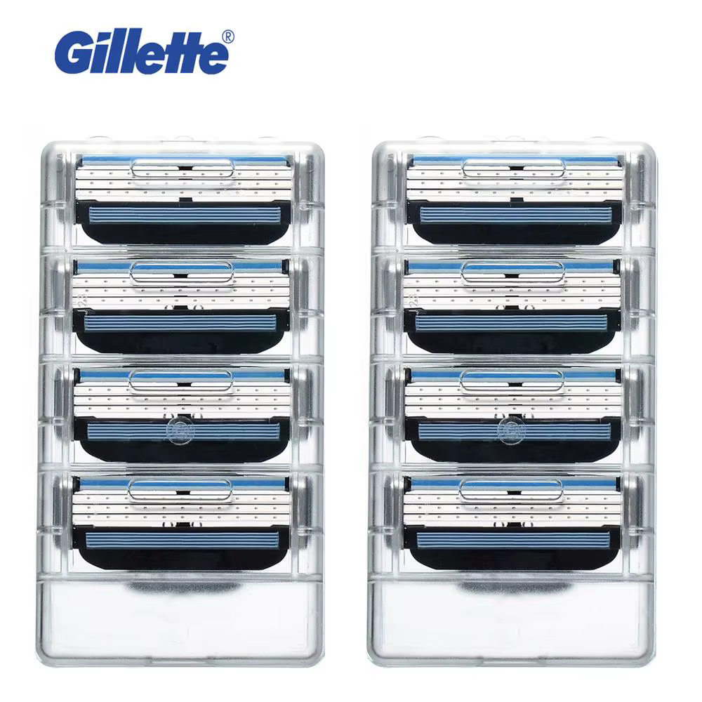 Véritable Gillette Mach 3 Rasage Lames de Rasoir Pour Hommes Marque La Lame À Raser Avec 8