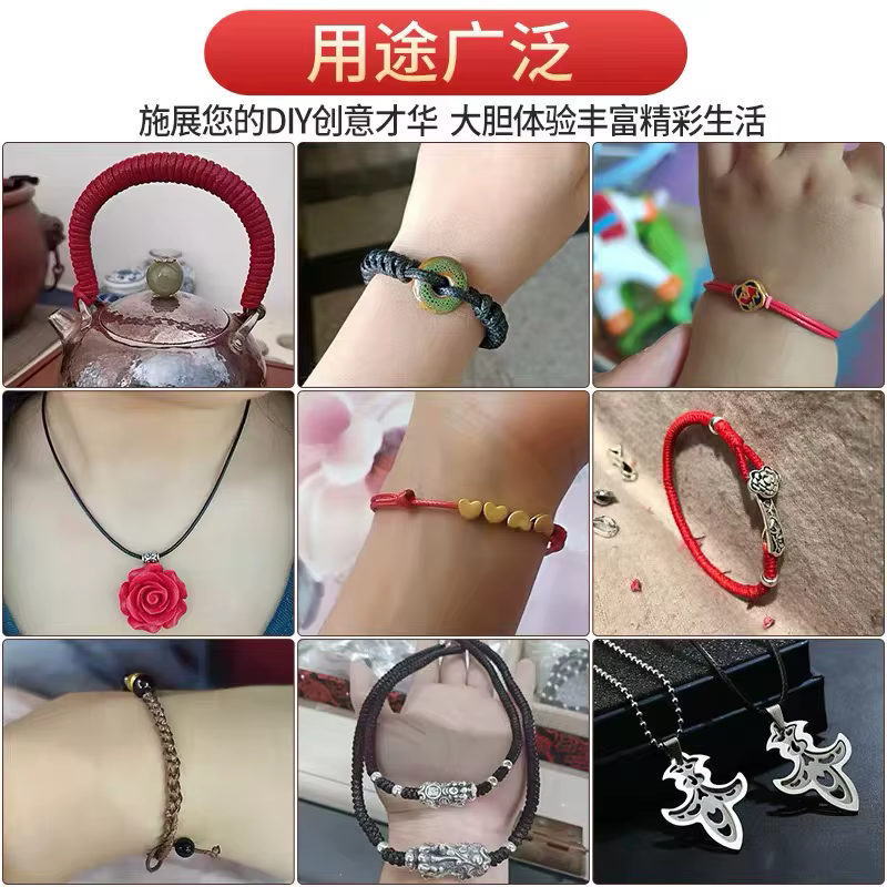 Corde de perles cirées pour bijoux, collier, bracelet fait main, bricolage, nouveau, 1.5mm, 10 mètres