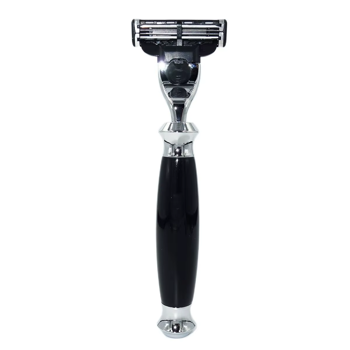 IRAZOR Classic Mach 3 rasoir de sécurité pour hommes rasage de la barbe épilation poignée acrylique en résine blanche avec cartouche de lame à 3 couches