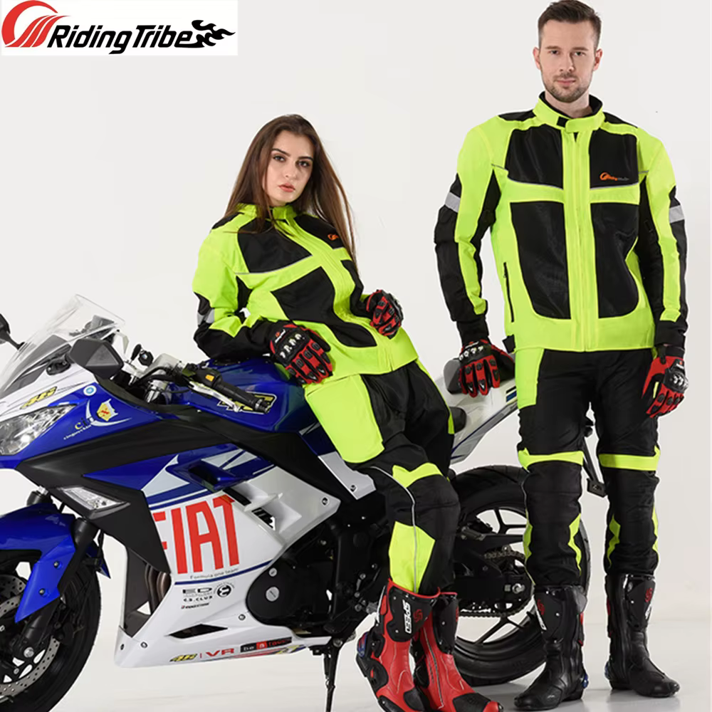 Veste de moto respirante pour hommes et femmes, manteau d'équitation de nuit à haute visibilité avec 5 coussinets de protection, Style d'été, JK-21